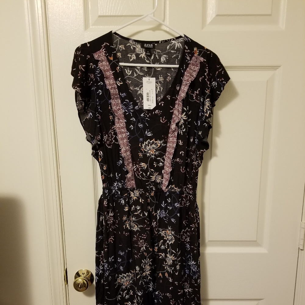 Ruffly floral print dress